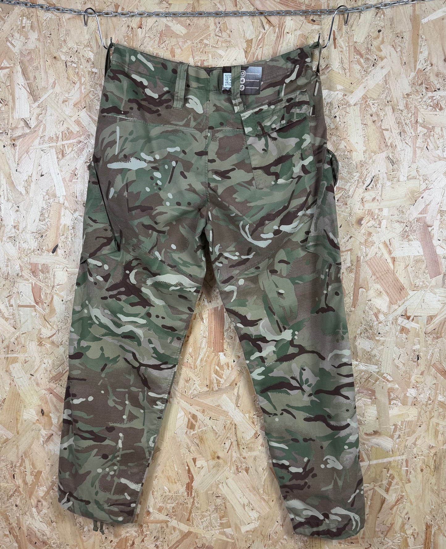 Camo Cargo Trousers Zip Fly 34W 30L