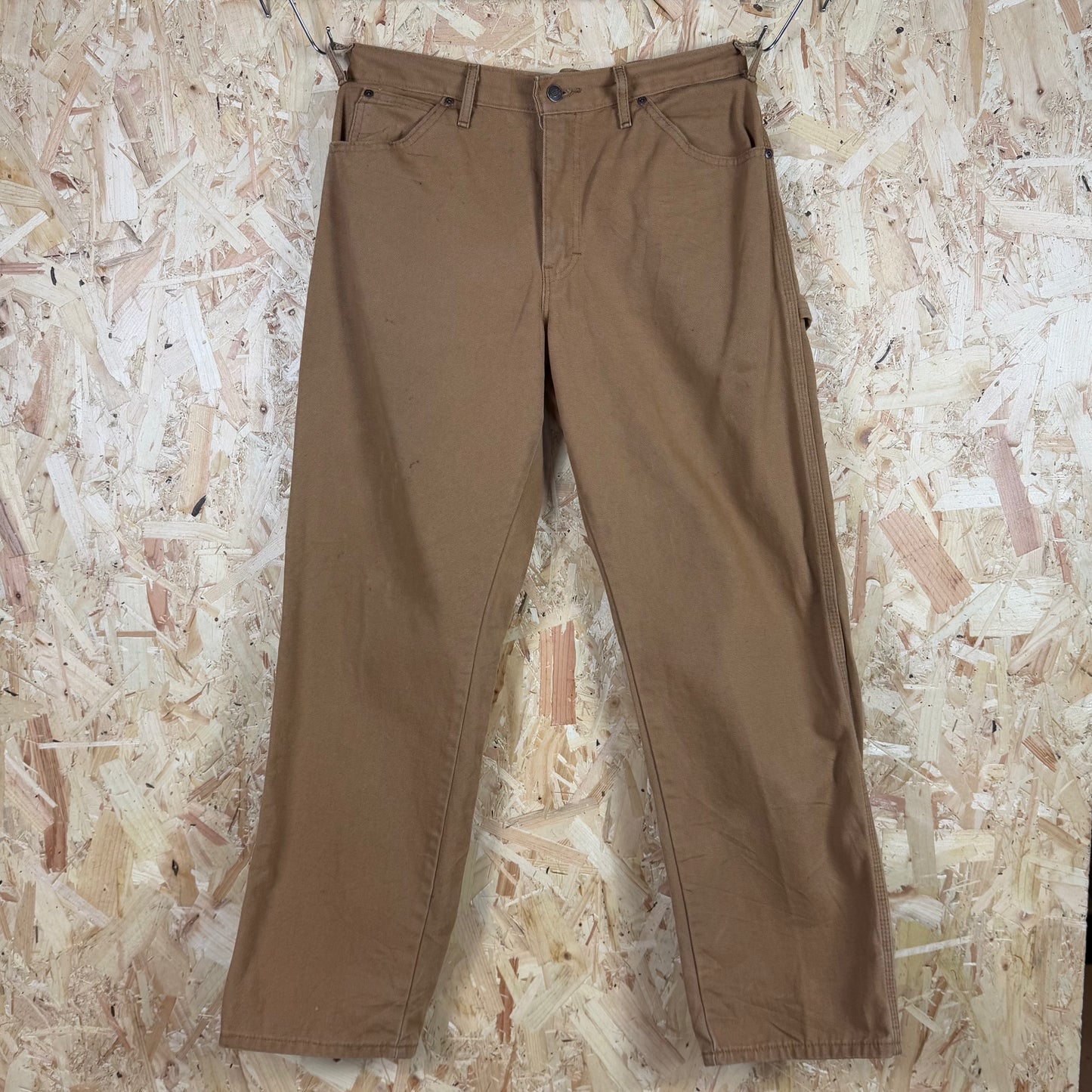 Dickies Light Brown Carpenter Trouser Zip Fly 33W 31L