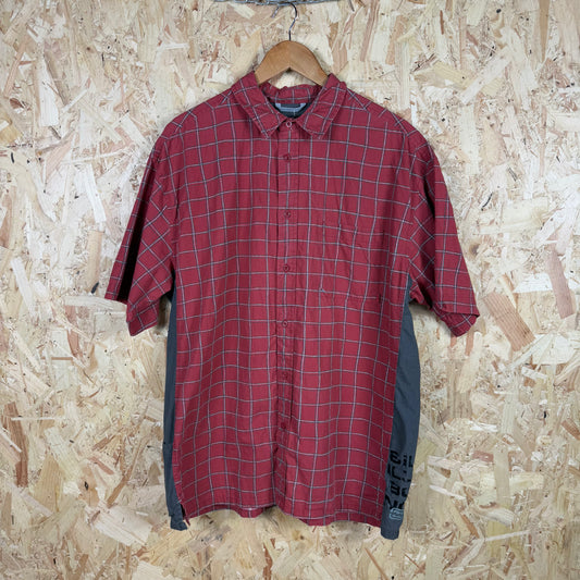 Billabong Red Check Short Sleeve Shirt Size L