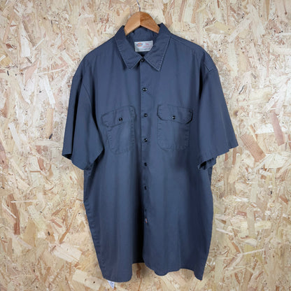 Dickies Grey Short Sleeve Shirt Size 2XL