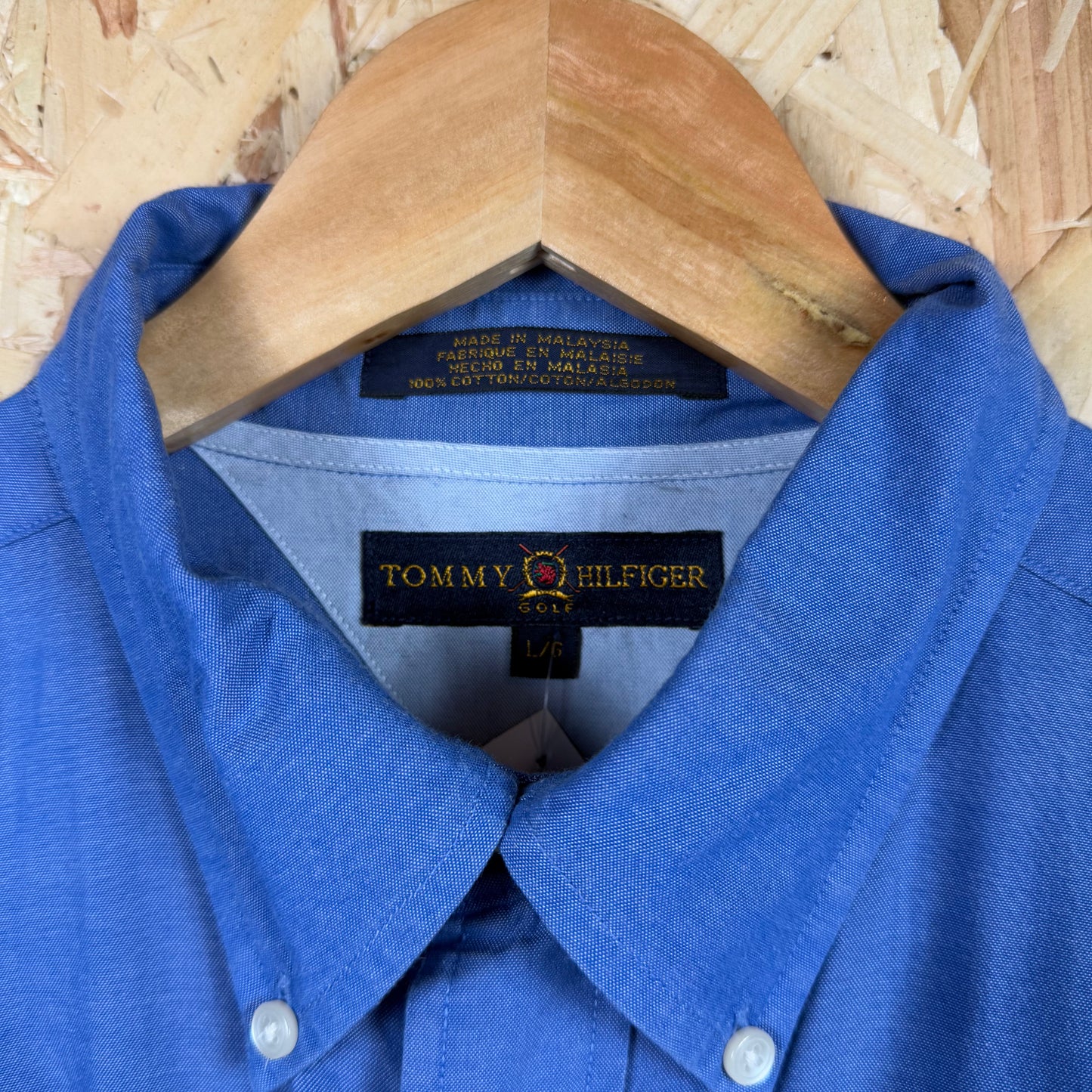 Tommy Hilfiger Blue Long Sleeve Shirt Size L