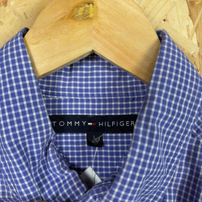 Tommy Hilfiger Blue Check Long Sleeve Shirt Size L