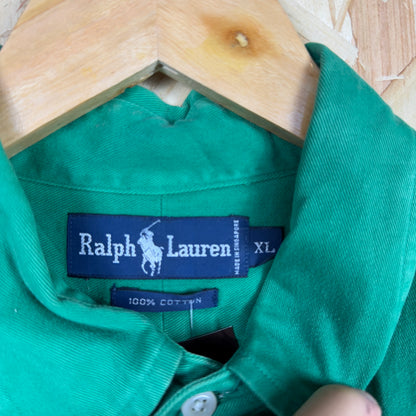 Ralph Lauren Green Long Sleeve Shirt XL