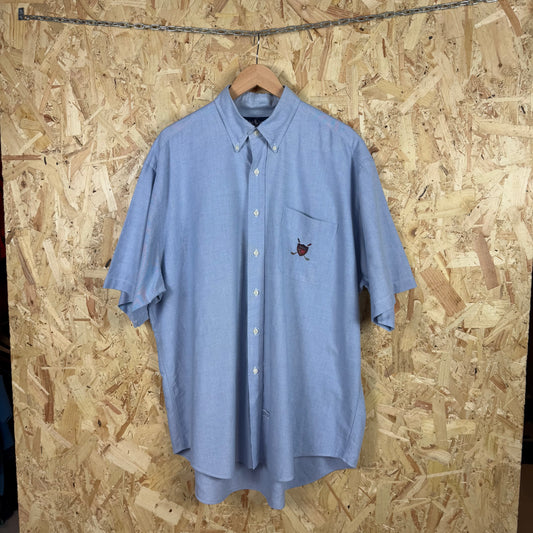 Ralph Lauren Blue Short Sleeve Shirt Size XL