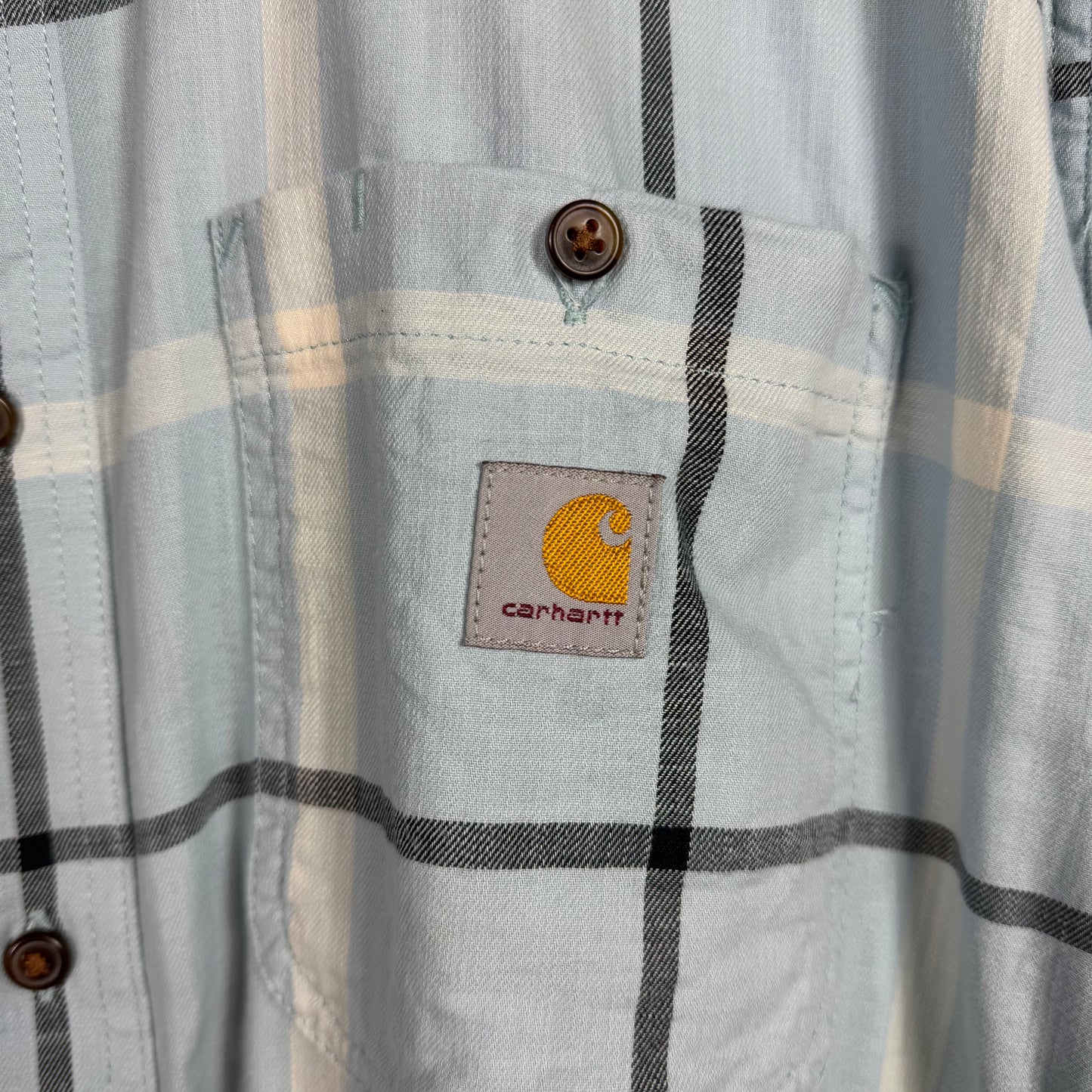 Carhartt Sky Blue Check Shirt Size XL