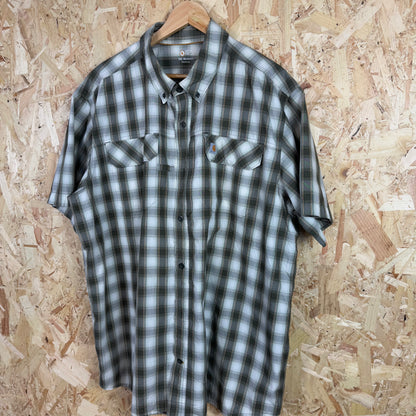 Carhartt Force Green Check Shirt Size 2XL