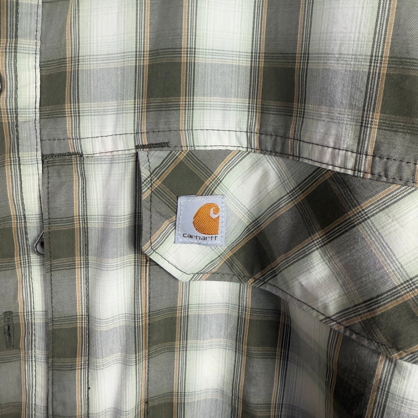 Carhartt Force Green Check Shirt Size 2XL