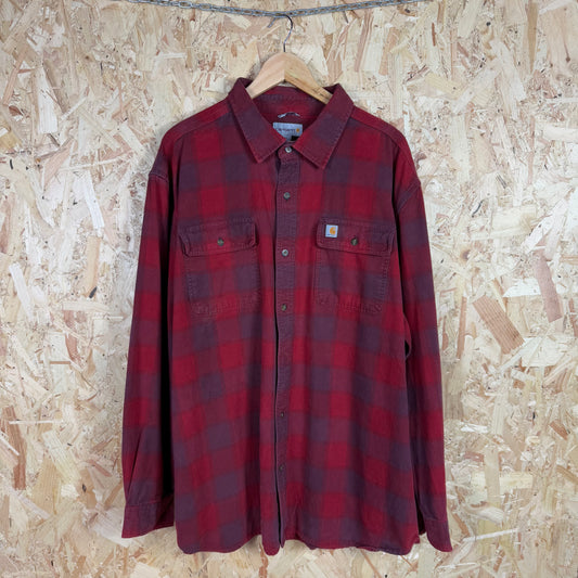 Carhartt Red Check Flannel Size 2XL