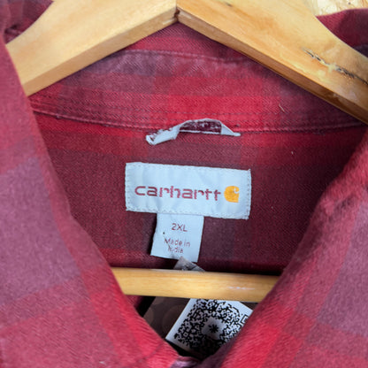 Carhartt Red Check Flannel Size 2XL