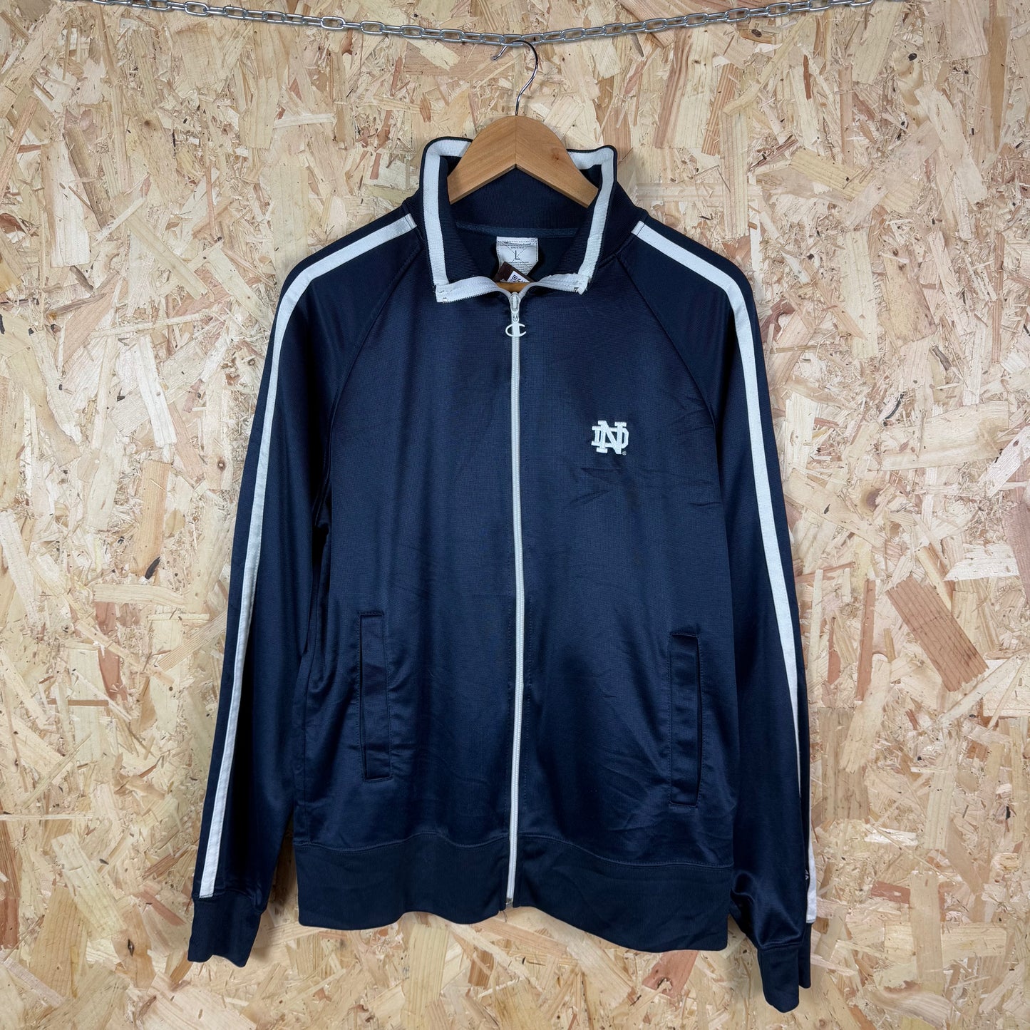 Champion Norte Dame Navy Track Jacket Size L