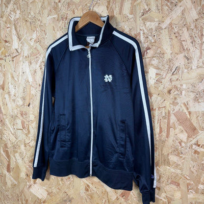 Champion Norte Dame Navy Track Jacket Size L