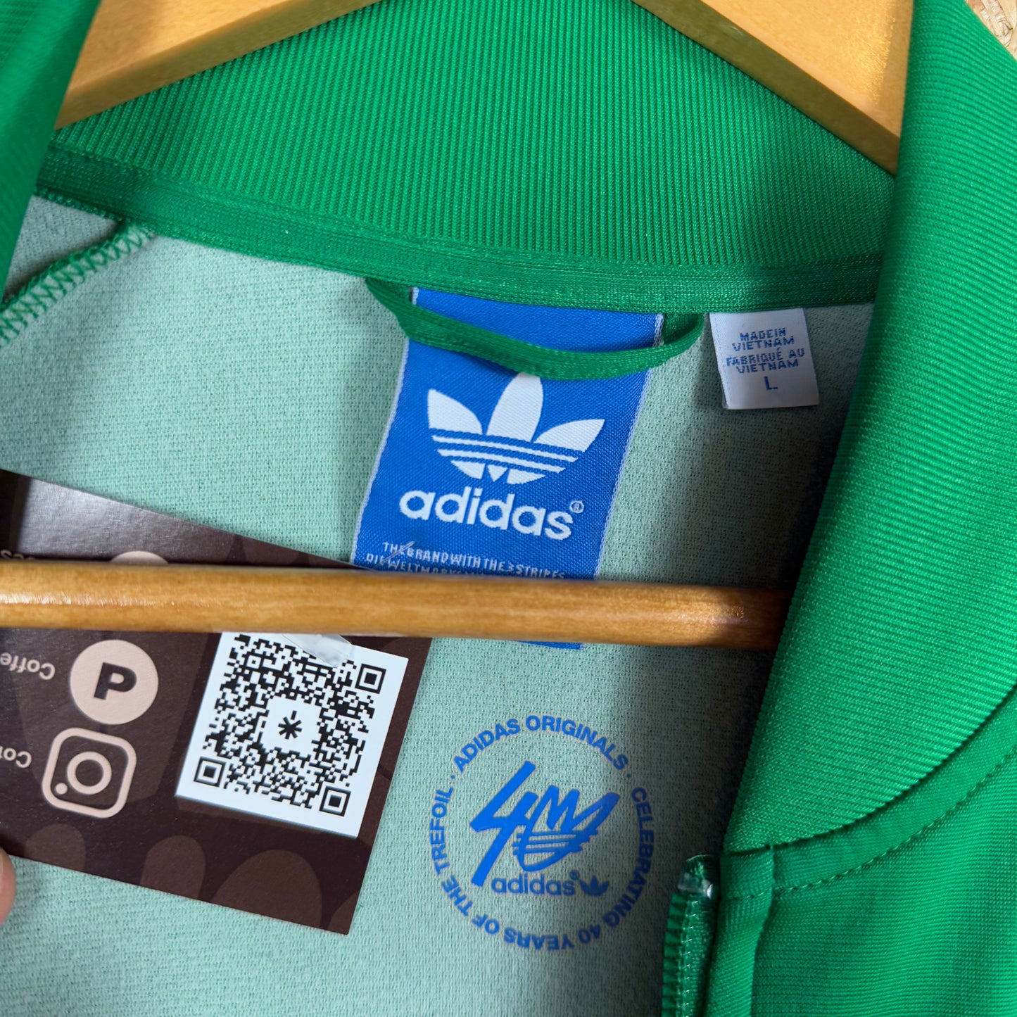 Adidas Track Jacket Green Size L