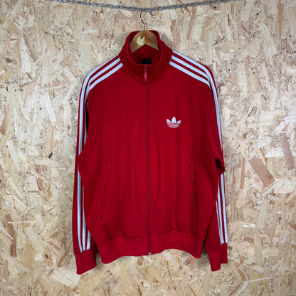 Adidas Track Jacket Red Size L Full Zip