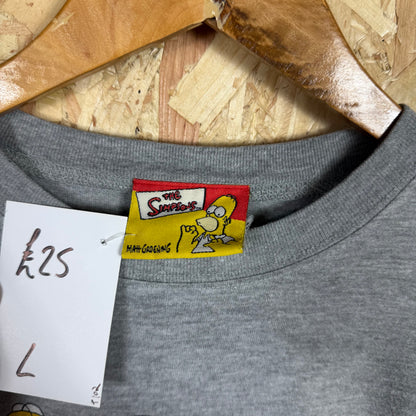 The Simpsons Homer & Bart Grey T-Shirt Size L
