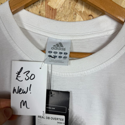 Adidas Real Madrid David Beckham White T-Shirt Size M