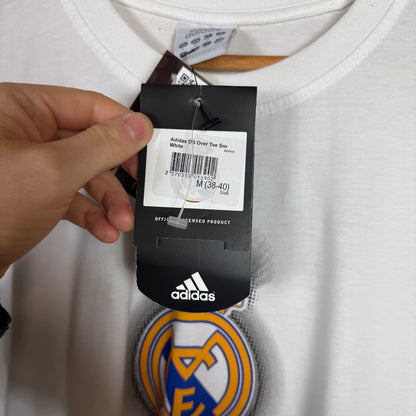 Adidas Real Madrid David Beckham White T-Shirt Size M
