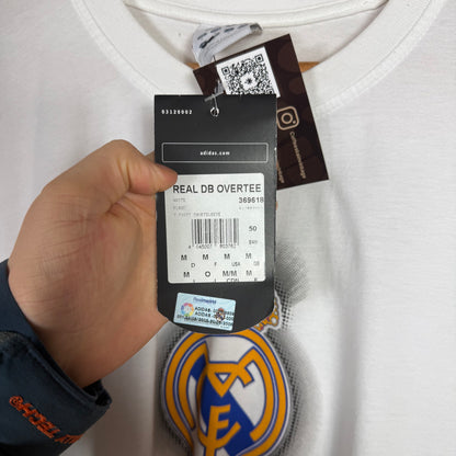 Adidas Real Madrid David Beckham White T-Shirt Size M