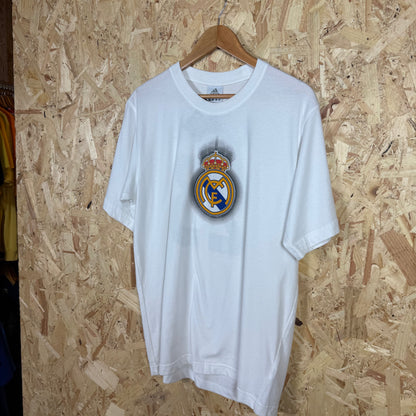 Adidas Real Madrid David Beckham White T-Shirt Size M