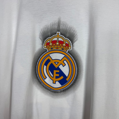 Adidas Real Madrid David Beckham White T-Shirt Size M
