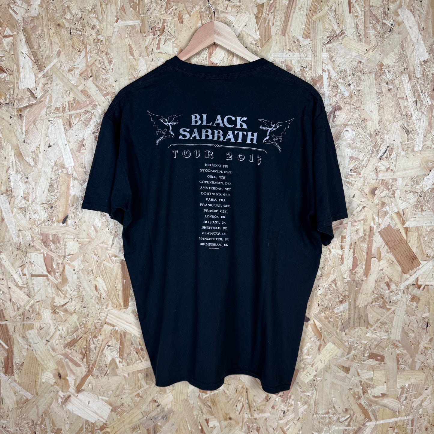 Black Sabbath 2013 Tour Black Skull T-Shirt Size XL