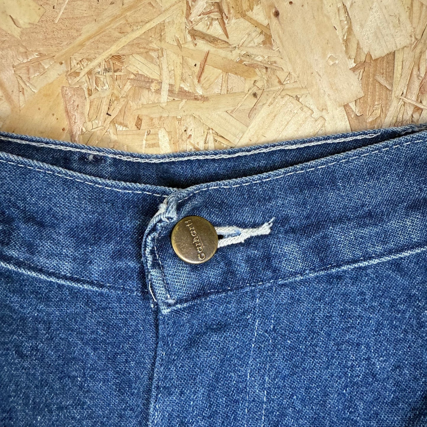 Carhartt Carpenter Blue Denim Workwear Shorts Relaxed Fit W32