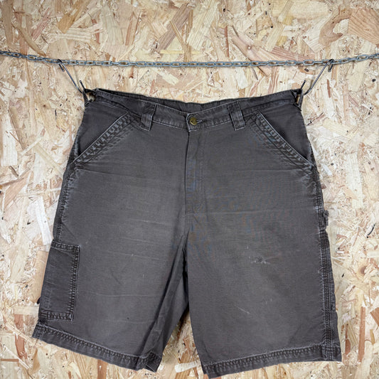 Carhartt Carpenter Brown Workwear Shorts Relaxed Fit W34