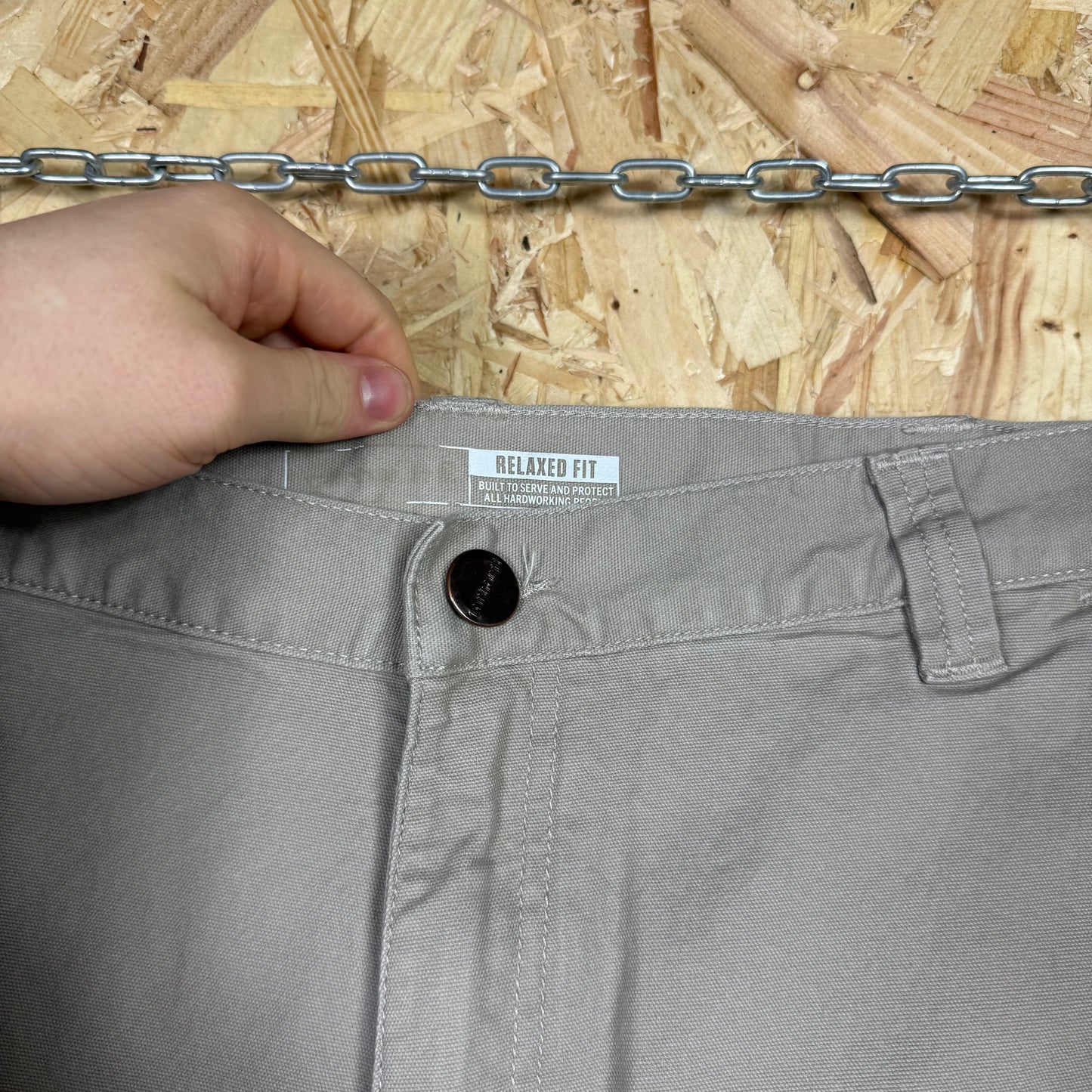 Carhartt Carpenter Beige Workwear Shorts Relaxed Fit W38
