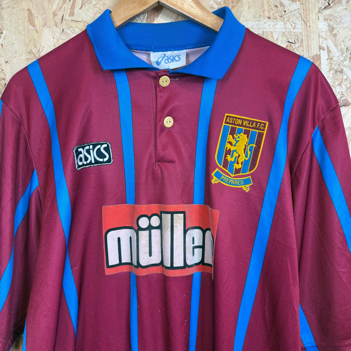 Aton Villa 1993-95 Asics Home Shirt Size L