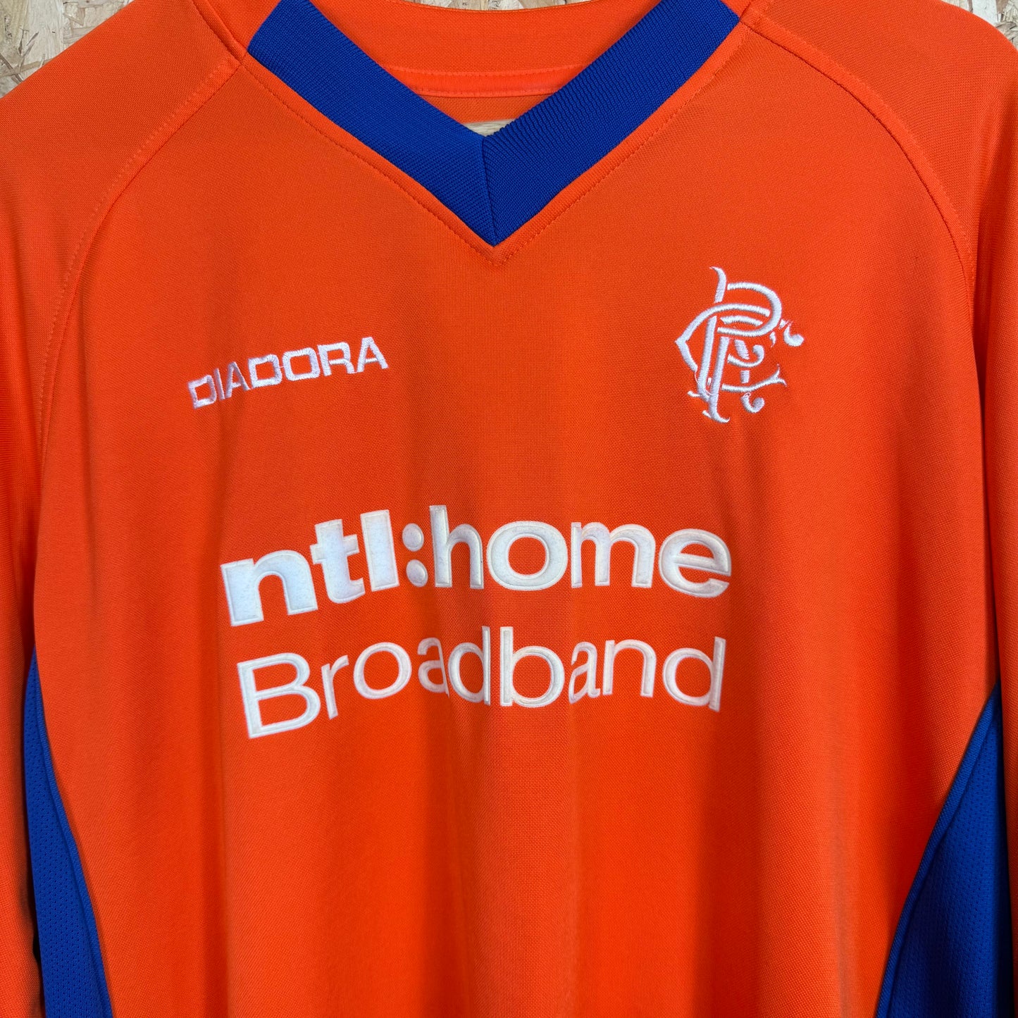 Rangers 2002-03 Diadora Away Shirt Long Sleeve Size 2XL